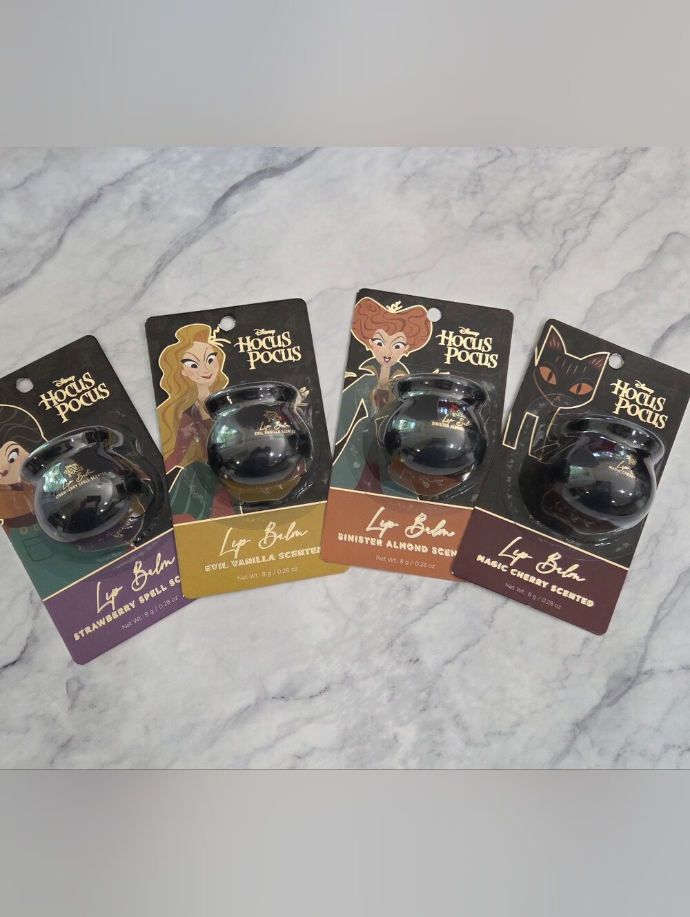 Disney Hocus Pocus Enchante Cauldron Lip Balm Complete 4-Pack